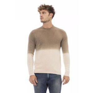 Alpha Studio Beige Alpaca Men Men's Sweater